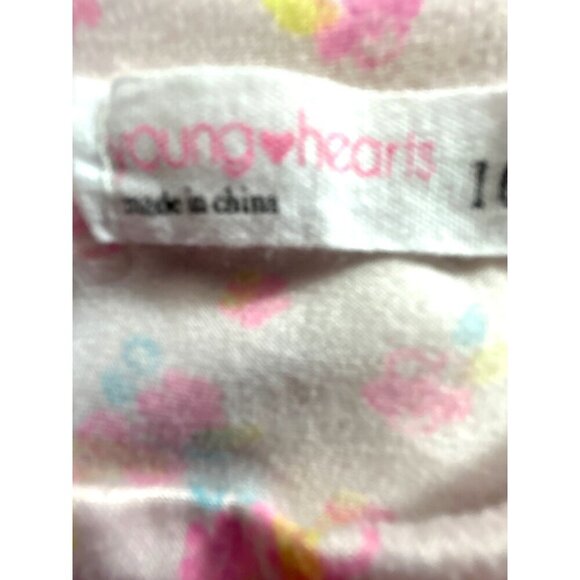 Young Hearts Girls Graphic Tee Pink Floral Sequined Size 10 - Picture 4 of 5